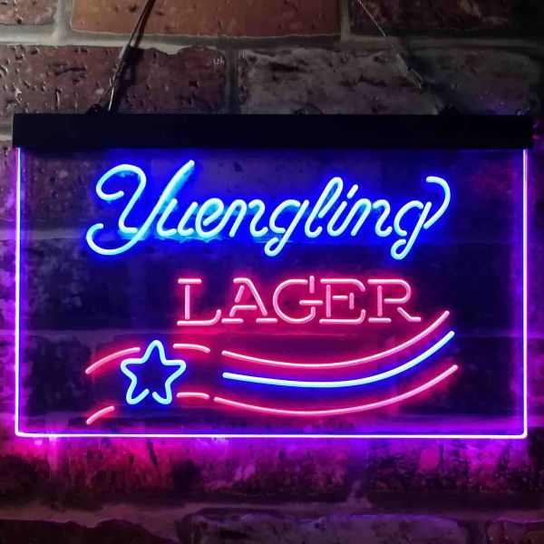 Yuengling Lager Vintage Logo Dual LED Neon Light Sign